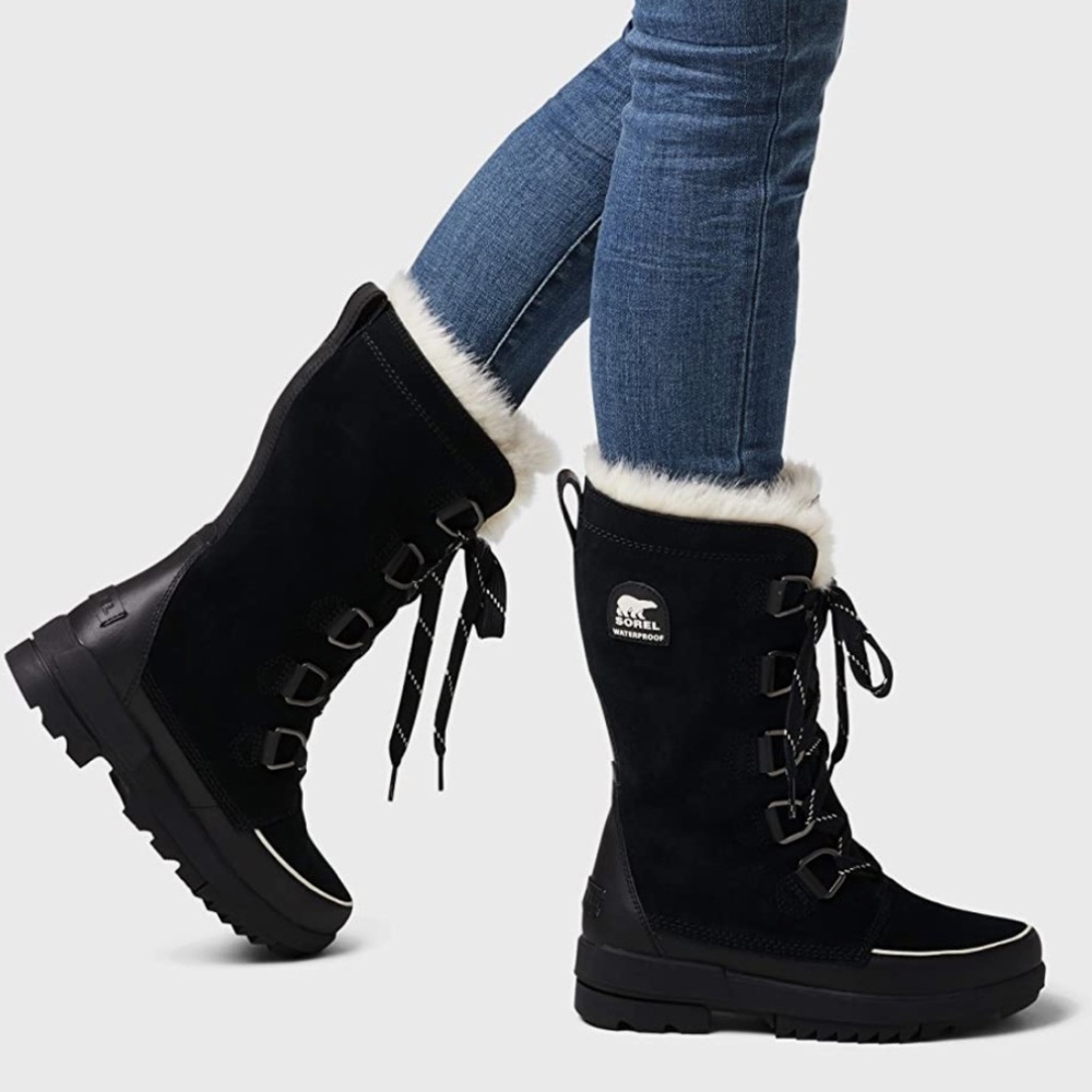 Sorel Women's Tivoli IV Tall Waterproof Black Suede Boot